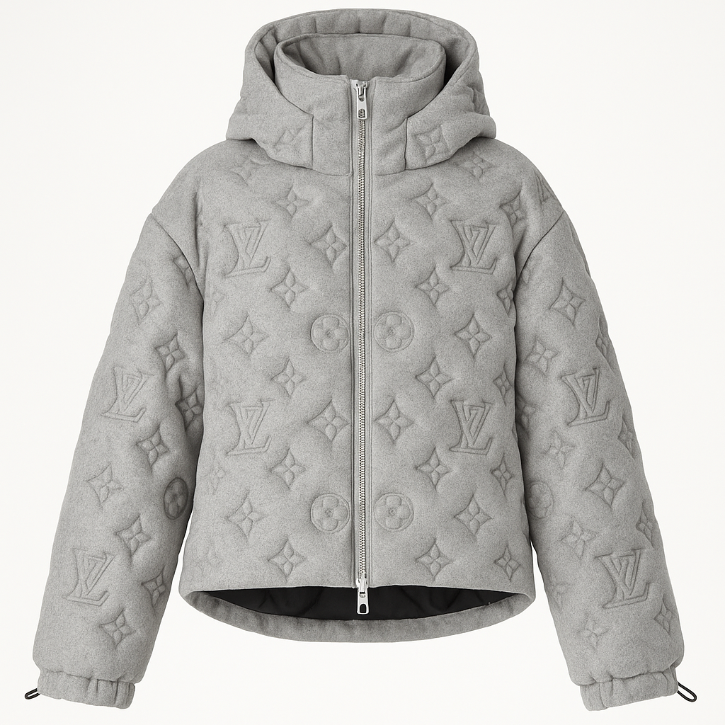 „LV“ PUFFER COAT GREY