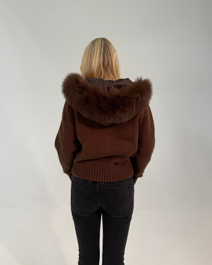 Fur Jacket  - Dark Brown