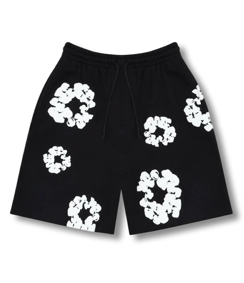 "Flower" Shorts Black
