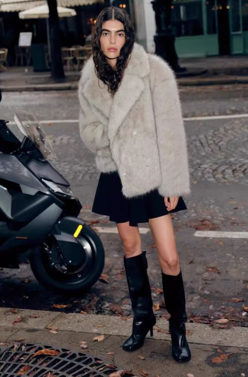 Virale Kunstfelljacke